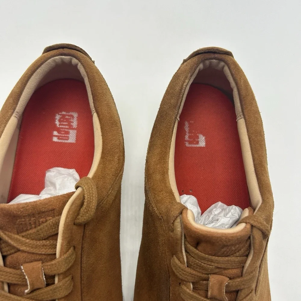 Fitflop Sneakers Womens 9 Rally Brown Suede Leather Casual Fashion Lace Up Read